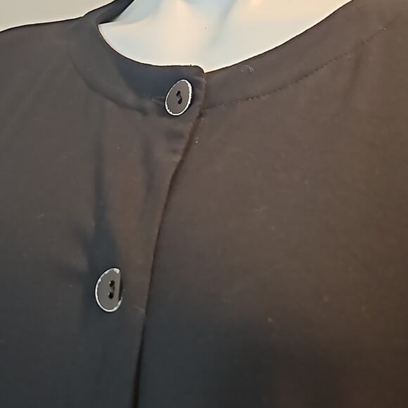 J. Jill Wearever Collection Black Cardigan Knit Sweater Women's Small 2-Button - Picture 2 of 7